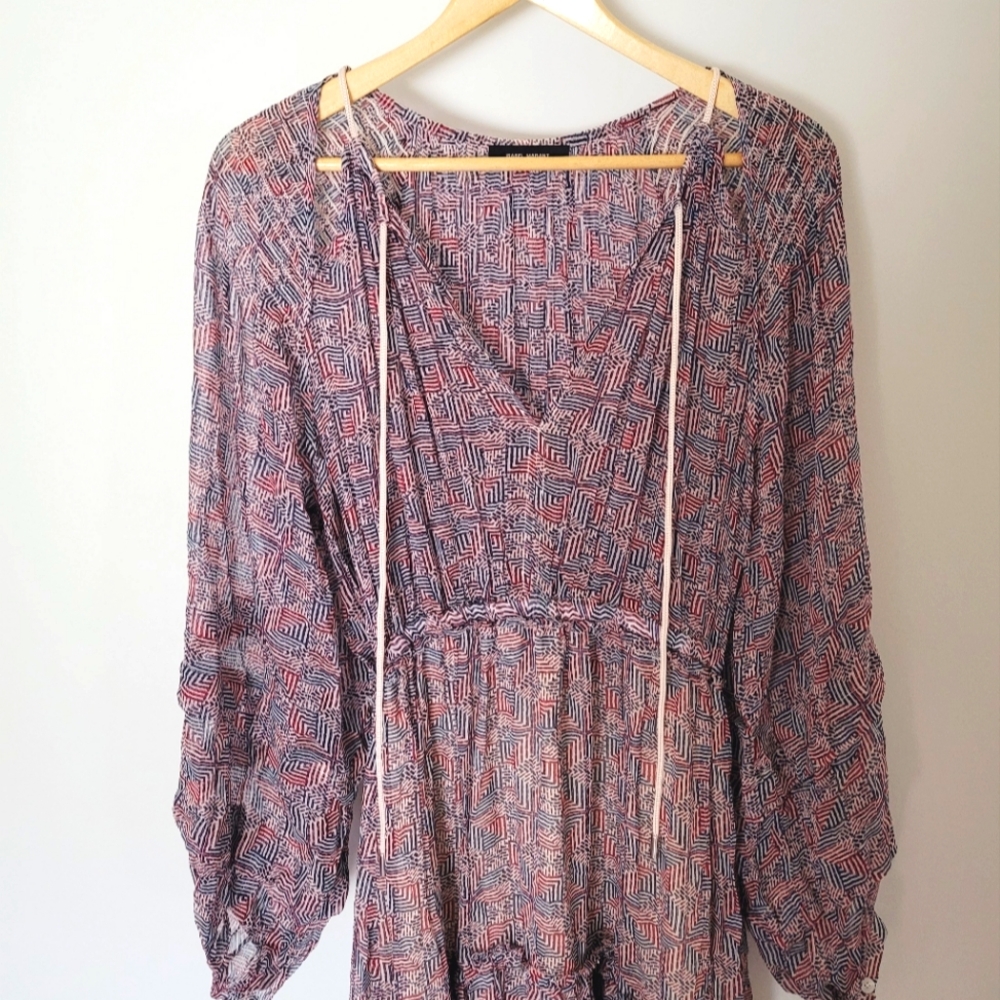 Isabel Marant Pink Floral Sheer Long-Sleeve Midi Dress - Picture 5 of 11